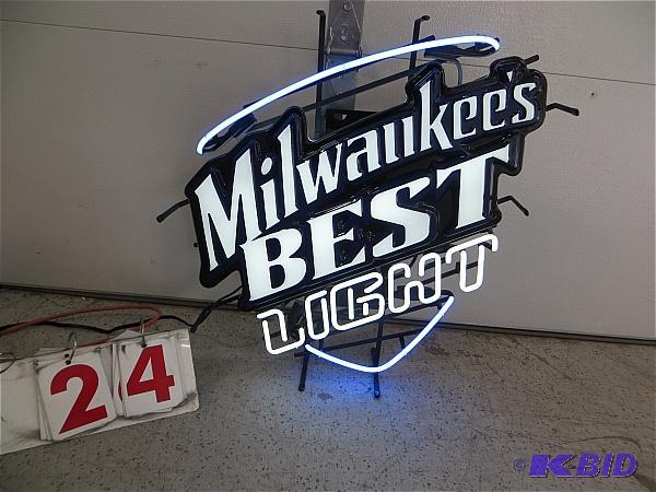 milwaukee's best light neon sign