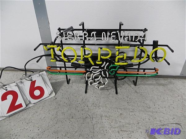 lot 26 image: Sierra Nevada Torpedo Neon Sign