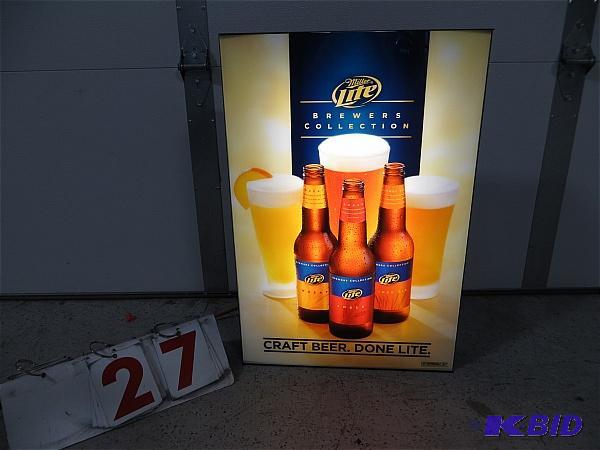 lot 27 image: Miller Lite Brewers Collection Lighted Sign