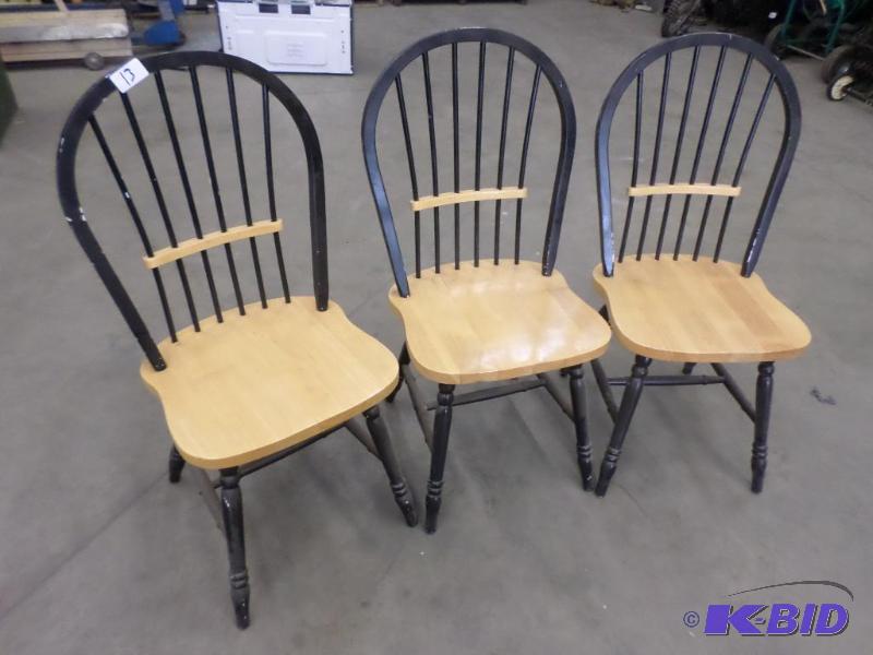(3) Matching Wooden Chairs...