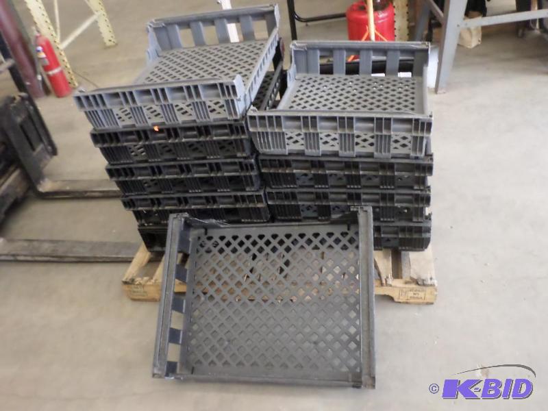 (10) Stackable Plastic Dish Trays...