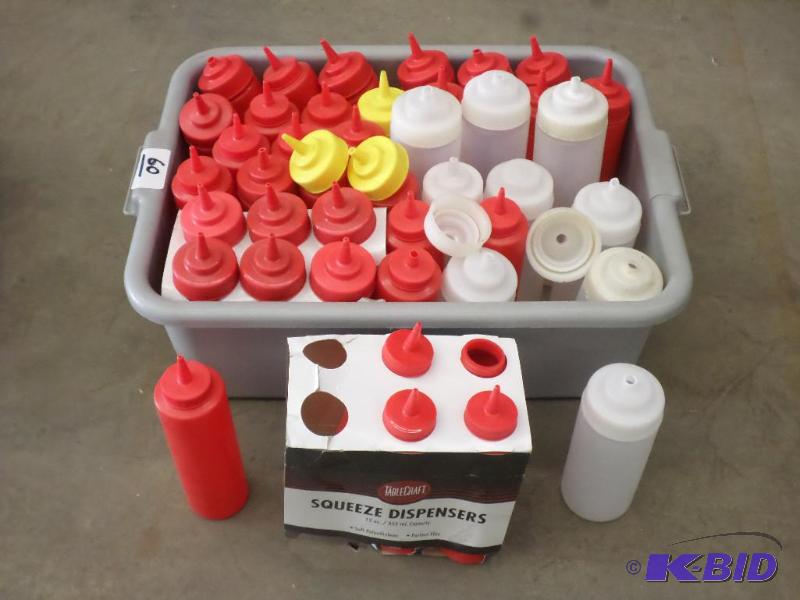 Box Of Kethcup Bottles &amp Etc...