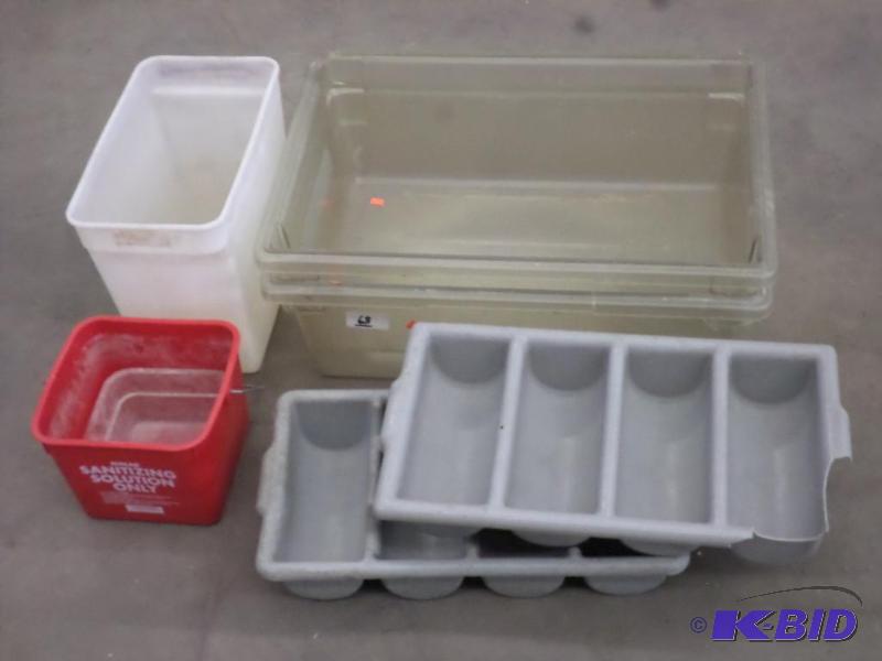 Lot Of Silverware Trays, Wash Totes, Etc...