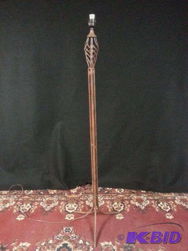 Re-purposed Lightning Rod Floor Lamp