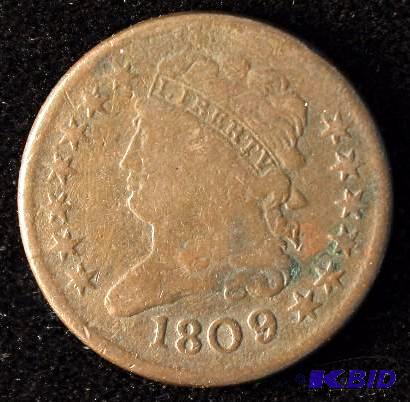 1809 HALF CENT FINE