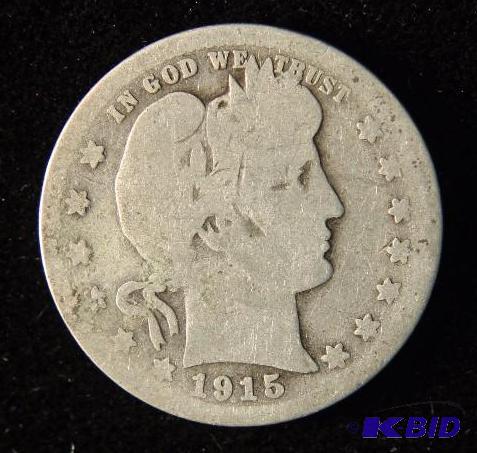1915 S BARBER SILVER QUARTER