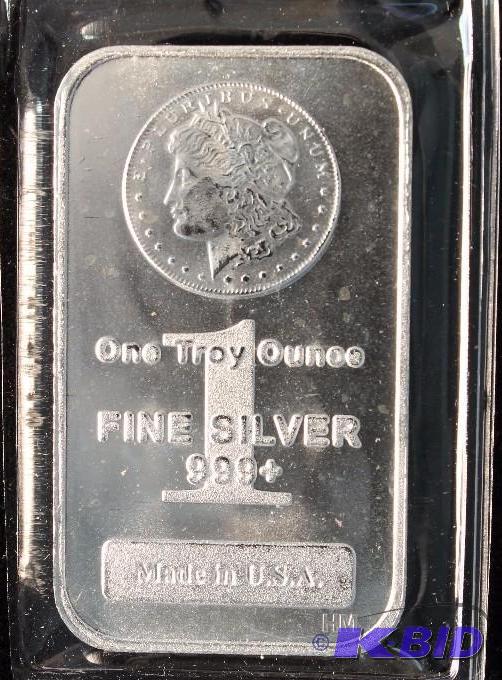 1 TROY Oz. 999 FINE SILVER BAR MADE IN THE U.S.A.