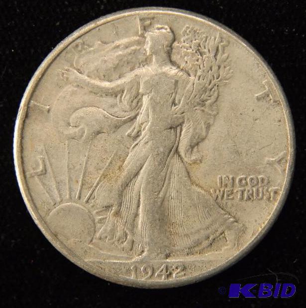 1942 WALKING LIBERTY SILVER HALF DOLLAR