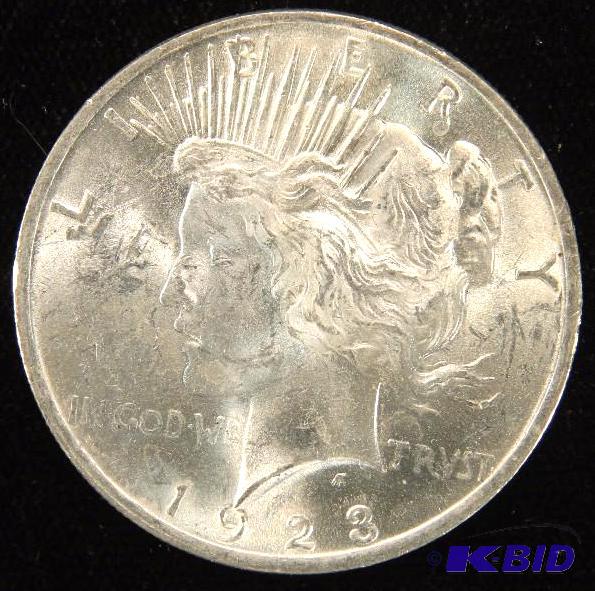 1923 PEACE SILVER DOLLAR UNC