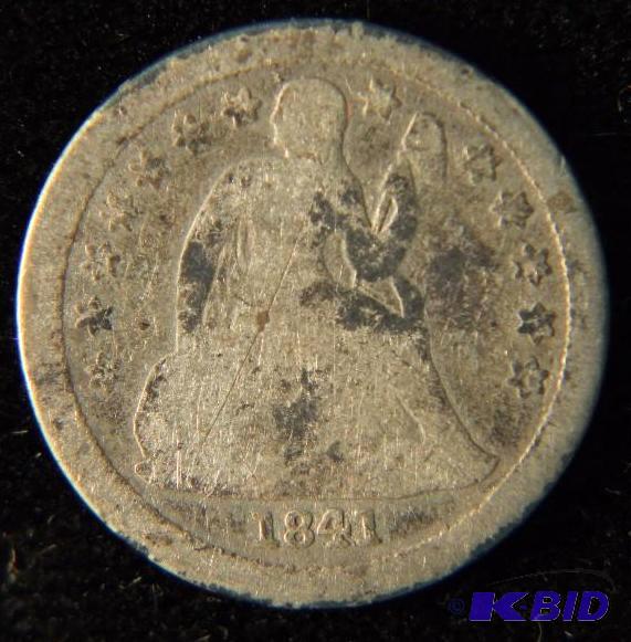 1841 O SEATED LIBERTY SILVER DIME BETTER DATE COIN