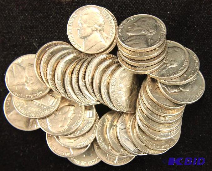 ROLL OF 1959-P JEFFERSON NICKELS (40 COINS)