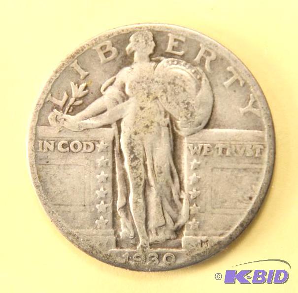 1930 STANDING LIBERTY SILVER QUARTER