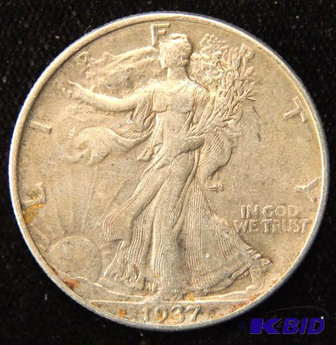 1937 WALKING LIBERTY SILVER HALF DOLLAR