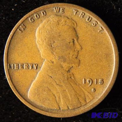1915-S LINCOLN WHEAT CENT VG BETTER DATE COIN