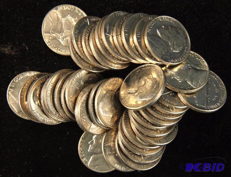 ROLL OF 1963-D JEFFERSON NICKELS (40 COINS) HIGH GRADE