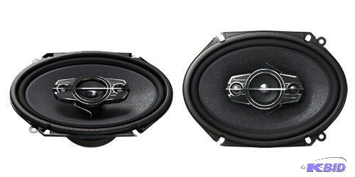 lot 12 image: Pioneer TS-A6885R 6 x 8 4-Way TS Series Coaxial Car Speakers