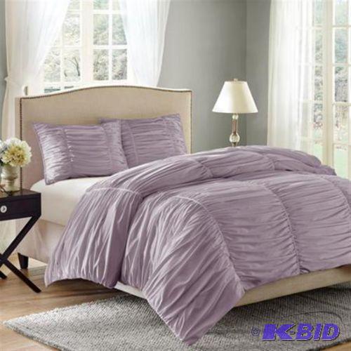 lot 89 image: Details about Better Homes and Gardens Ruched 3-Piece Bedding Comforter Mini Set King
