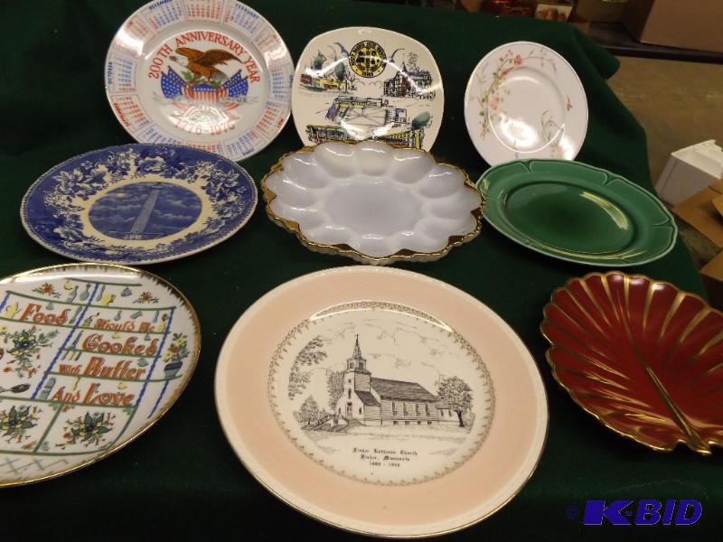 lot 104 image: decorative plates and serving platters...