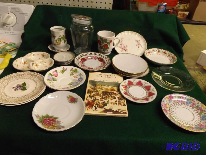 lot 114 image: decorative plates and cups...