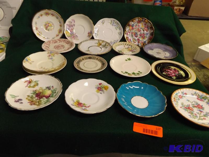 lot 117 image: Decorative saucer plates, no cups...