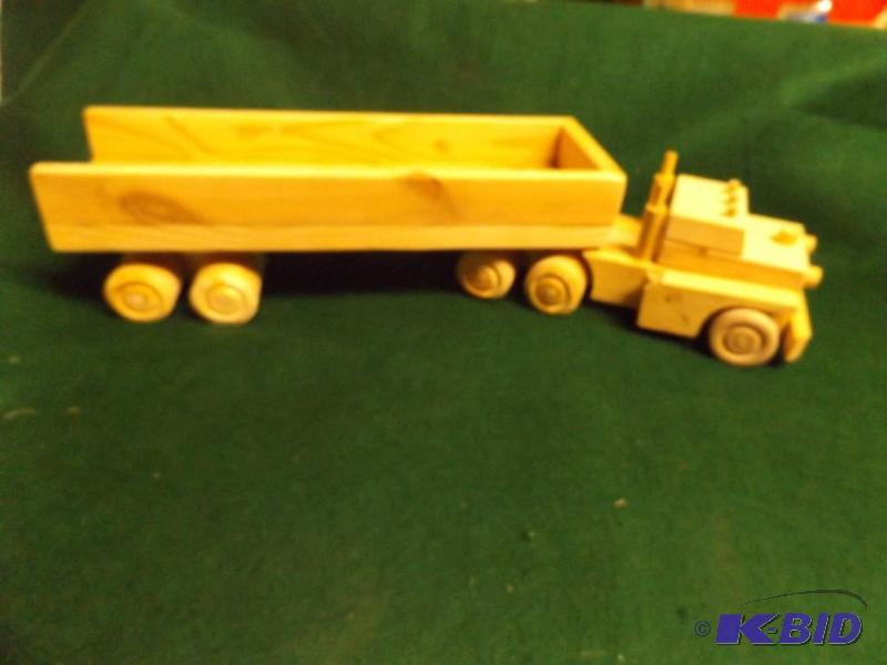 lot 177 image: Wooden Semi tractor and trailer...