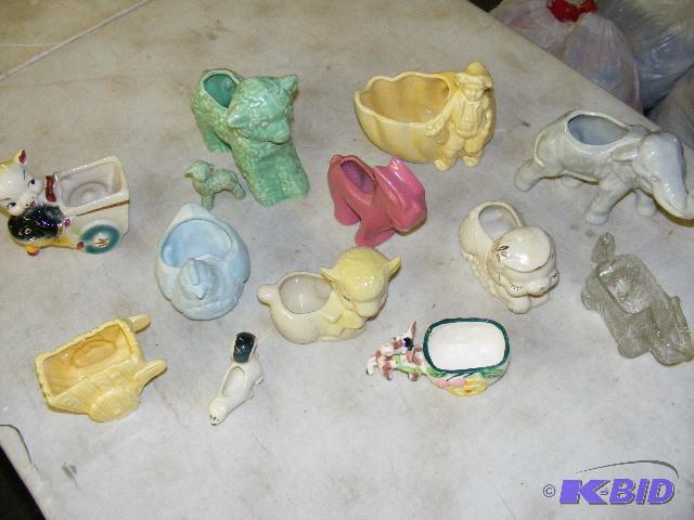 lot 213 image: decorative animal planters...