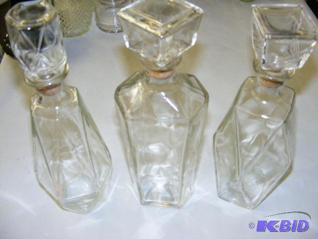 lot 238 image: glass decanter bottles...