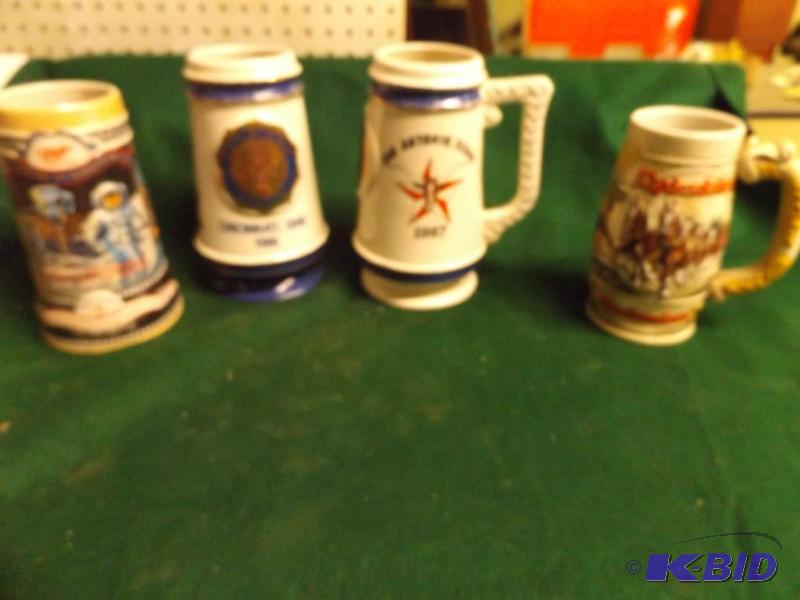 lot 63 image: 4 Beer Steins...