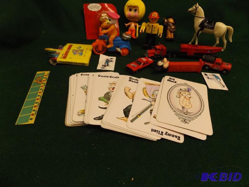lot 75 image: Old Maid Cards, misc toys...