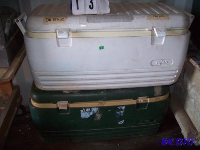 Lot of 2 Coolers Large, Some may need Hinges ...