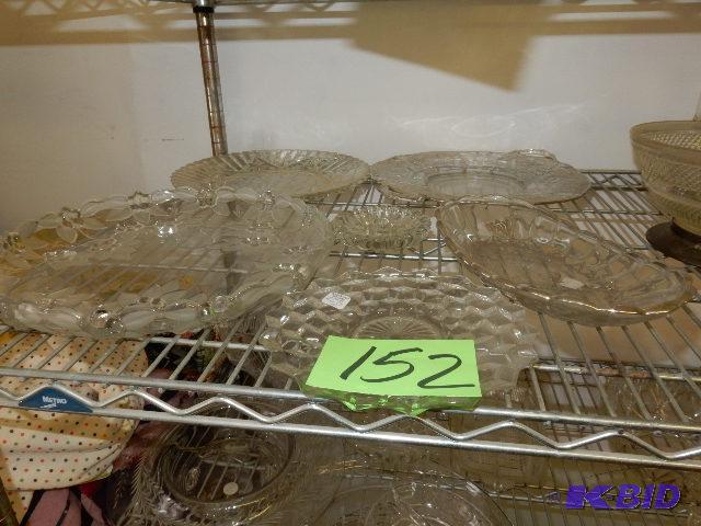 Cut Glass Plates, Relish Dishes