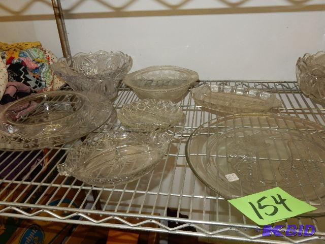 Cut Glass Cake plates, Serving Bowls