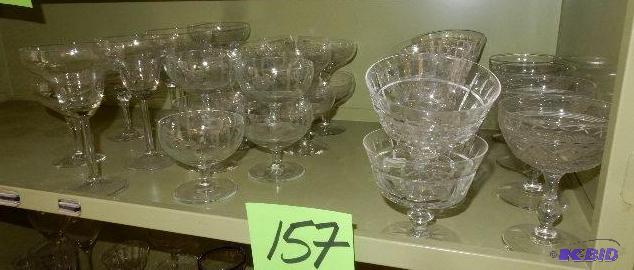 Misc. Glassware.. Desert dishes, Champagne, Parfait