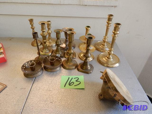 Brass Candle Sticks and Brass instrument