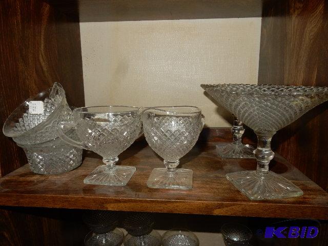 Large set of ENGLISH HOBNAIL Crystal