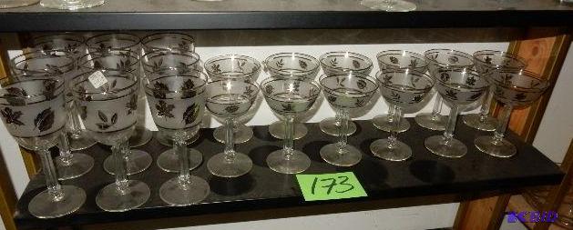 Crystal Sherbets and water Glasses