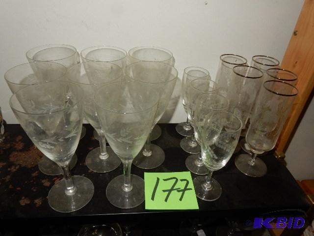 Crystal wine, Champagne Flutes