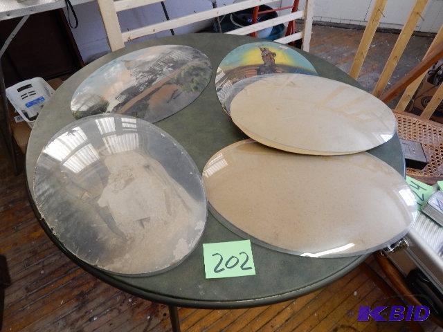 Oval Convex Picture Glass and pictures