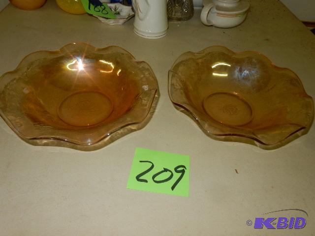 2 Iridescent Bowls