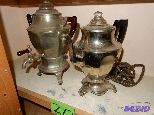 2 Vintage Coffee Perkolators