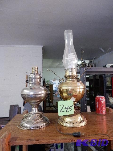 2, Kerosene Lamps Converted to Electric