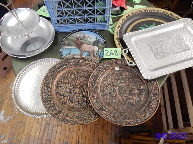 Misc. Serving and Display plates.. All metal