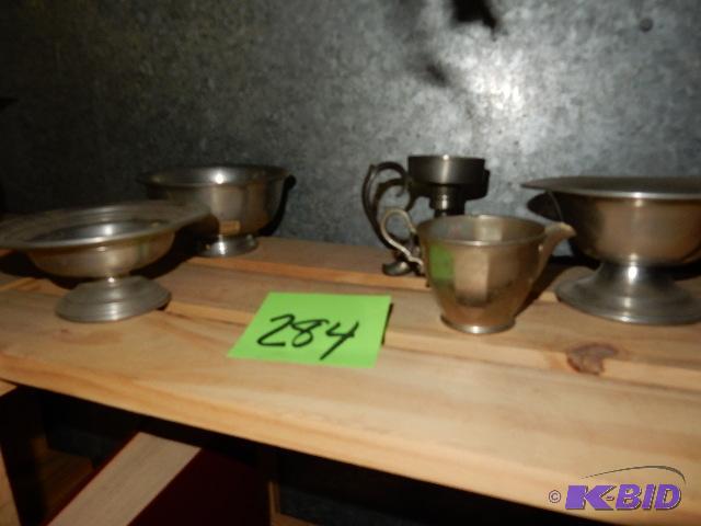5 Pieces of Pewter as shown