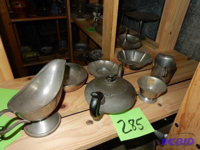7 pieces of Pewter as shown