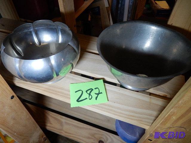 2 pewter Serving Bowls