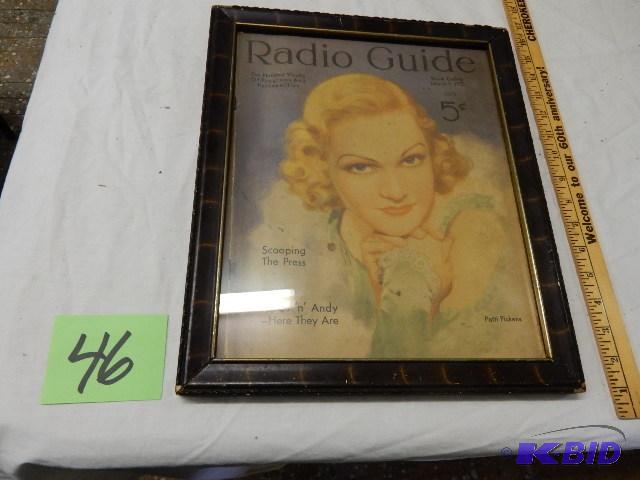 Framed RADIO GUIDE Cover