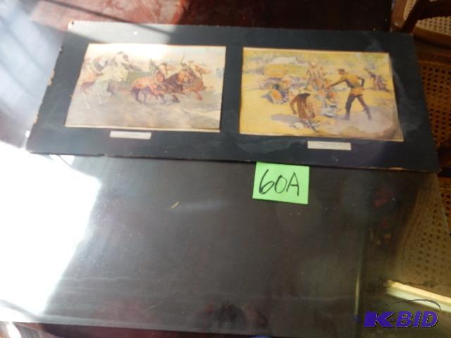 2 nice Western Pictures with matting..