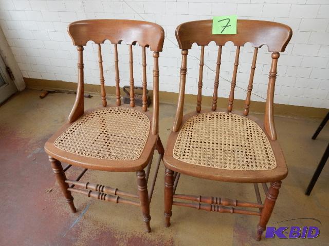 Walnut Spindle Back Chairs