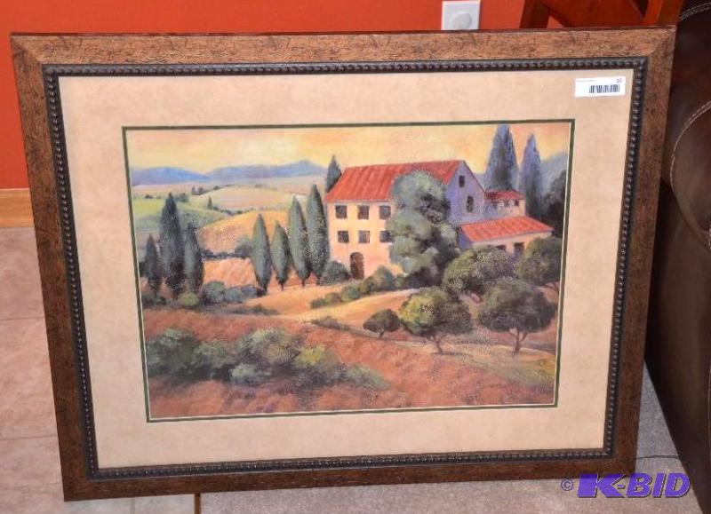 lot 10 image: Framed print 28x34...