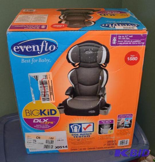 lot 139 image: Evenflo car seat, 30-100 lbs., new in box...